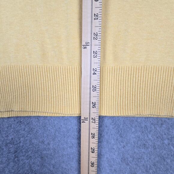 Banana Republic Mens Medium Yellow V Neck Thin Knit Pullover Sweater - Picture 9 of 10